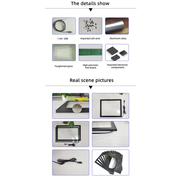 Smart Interactive DIY IR Touch Frame Panel Overlay 18.5 Inch Black