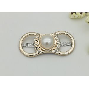 Pearl Clip On Shoe Ornaments Dance Shoe Buckles Environmental Plated Hardwearing