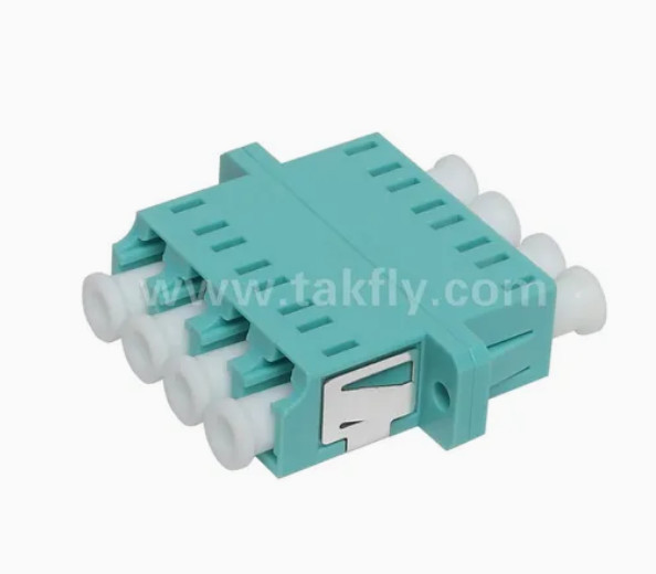 Buy LC Quad APC Upc 4 Cores Fiber Optic Adapter with Flange Simplex and Duplex Body Style Insertion Loss ≤0.2dB at wholesale prices