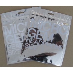 Transparent Front Display Plastic Cosmetic Packaging Bag With Zipper