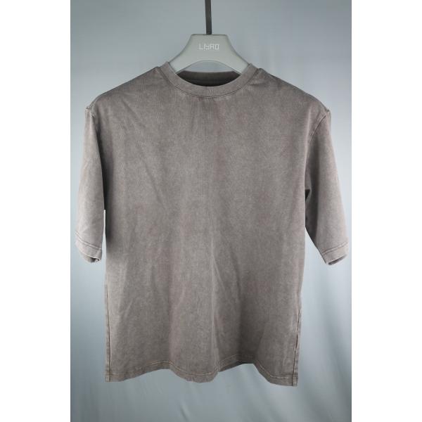 Men's Casual Acid Wash 100%Cotton T-Shirts Heavyweight 230 260gsm Oversize Plain Blank