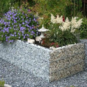 3.0-6.0mm Galvanized Welded Gabion Box 50x50mm Silver Stone Cage