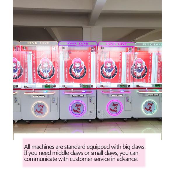 Indoor Toy Crane Claw Machine Coin Operated 90W For Kids