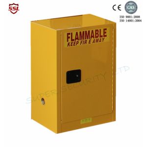 Metal Portable Chemical Storage Cabinet With Single Door , 12gallon Flammable