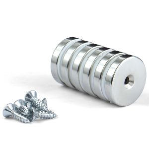 Kellin Neodymium Magnet Disc with Countersunk with Screws for Tools Collection