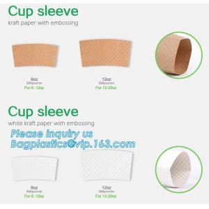 Biodegradable cup sleeve, Corrugated up sleeve with printing, brand logo, hot