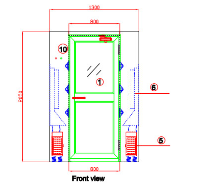 Intelligent HEPA Filter Air Shower System , Dust Free Room For Pharmaceutical