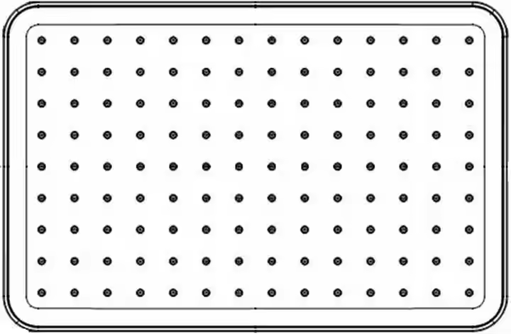 Large Rectangular Shower ABS Plastic Electroplating Shower With Polished Finish