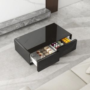 Multifunctional Touch Screen Coffee Table Fridge with 135L Volume and Double