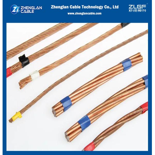 40% Conductivity Bare Copper Clad Steel 3#8AWG Ground Rod Conductor Wire CCS Electric