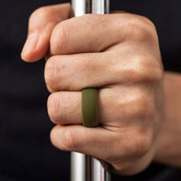 Flexible Finger Ring Metallic Silicone Wedding Rings with Moulding Processing Service