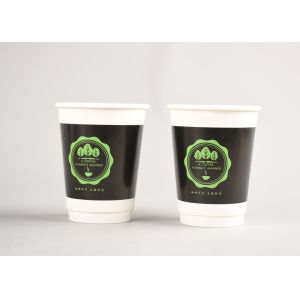 Quality 8oz Customizable Paper Coffee Cups &amp; Sleeves Recyclable Eco Friendly for sale