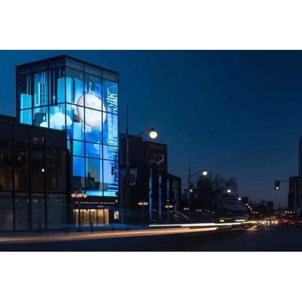 Waterproof Transparent Led Display Panel Glass Advertising Billboard Iron / Al