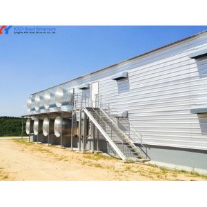 China Custom Prefabricated Steel Poultry House for 15000 Broiler Birds on sale