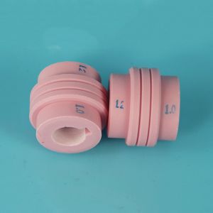 Insulated textile parts of ceramic wire feeding wheel