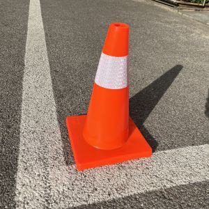 28 Inch Reflective Orange PVC Flexible Traffic Cone for Road Safety and Crowd