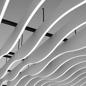 Plain Pattern Wave Ceiling Design