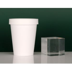 Cylinder White Wide Mouth Empty Plastic Jars With Lids 250g