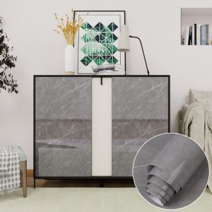 DIY Dark Grey Marble Effect Wallpaper 50m Marble Look Wallpaper