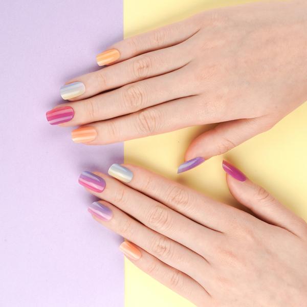 New design Semi-cured Gel Nail Sticker With Uv Lamp Gel Nail Wraps Gel Nail Stickers Semi Cured