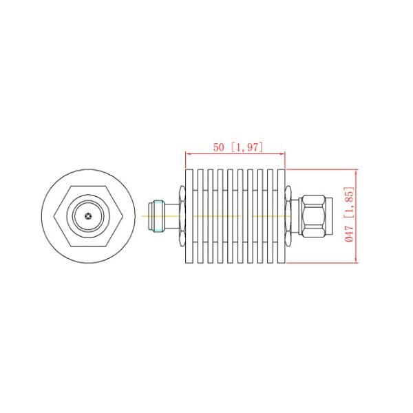 DC-4000MHz 20W Attenuator N Male To N Female for Indoor Signal Attenuation
