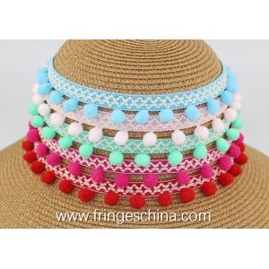 Machine producing OEM wholesale beautiful fabric drapery trimmings beaded pom