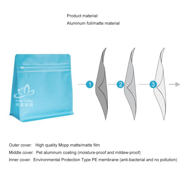 Pure Custom Printed Product LDPE Coffee Beans Packaging Bag for Other Food Tea Bag Nuts