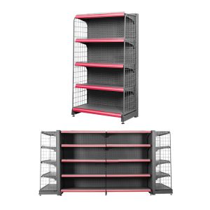 Metal Supermarket Wire Display Shelving Gondola Store Wire Shelf