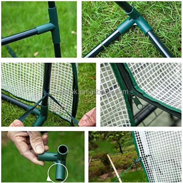 Easily Assembled Transparent Greenhouse 4 tier Vinyl House with Steel Tube Dia 16mm