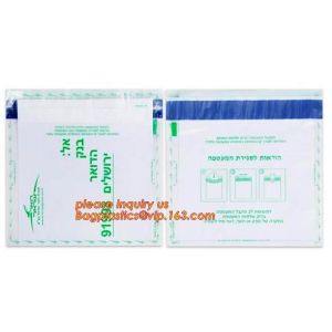 Opaque Tamper Evident Sealing Plastic Bank Money Steb Security Bag / Custom Self