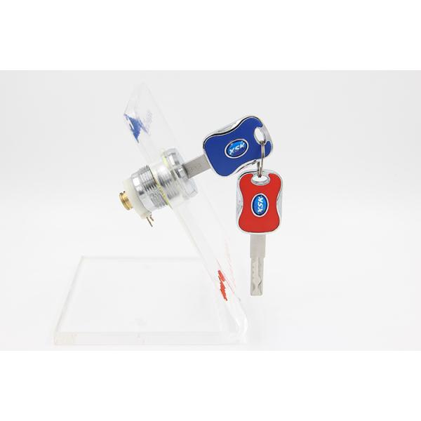 10 Pins Iron Housing Furniture Cam Lock Key Switch Nickel Finish Matching Screw