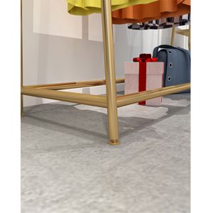 Metal Garment Clothes Store Rack Gold Color CE Certificate TGL ODM