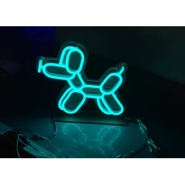 Custom dog acid blue neon sign handiwork 5*12mm 3A power supply