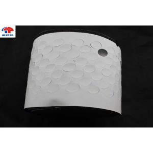 China White Magic Self - Stick Hook And Loop Tape Coin Shape , Eco Friendly nylon on sale