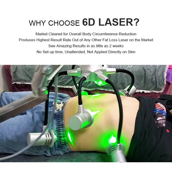 Fat Removal Non Invasive 8D Laser Therapy Machine Dual Wavelength 532nm 635nm Red And Green Light