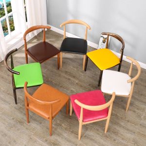 Quality Commerical Restaurant Solid Wood Chairs With Waterproof Leather Seats for sale