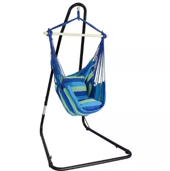 Outdoor Folding Double Hammock Stand with Customized Color and Easy Collapsible