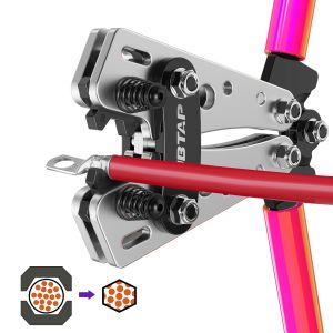 Industrial Alloy Lug Terminal Crimper , Practical Battery Lug Crimper Tool