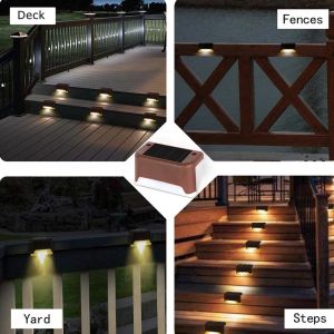 Outdoor Garden Solar Patio Step Lights Waterproof Landscape Lights