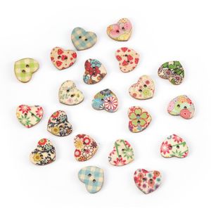 Clothing Accessories 2 Holes 4 Holes Round Laser Engraving Letter Hearts Love