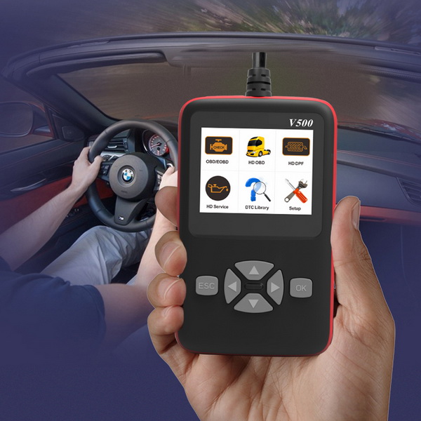 V500 Heavy Duty Trucks Diesel Engine can obd Scanner diagnostic reader