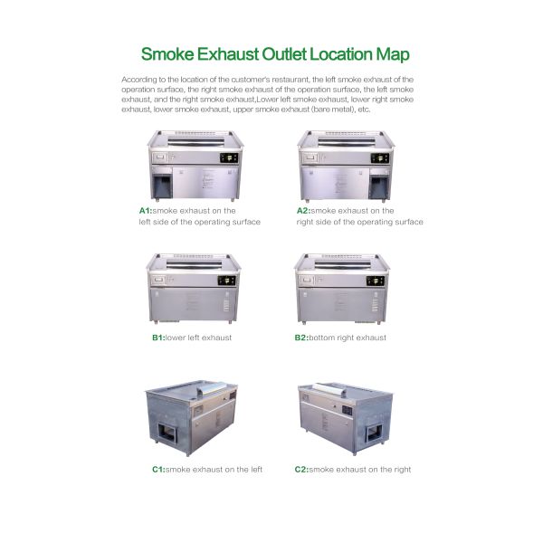 Stainless Steel 304 Teppanyaki Grill Table with 500*380mm Heating Area and Customized Color for Commercial Restaurants