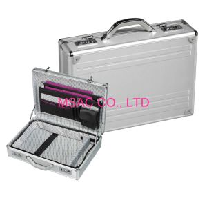 China Portable Slim Aluminium Briefcase , Aluminum Locking Briefcase Wear Resistant on sale