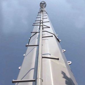 China Signal Communication Lightning Protection GSM Monopole Steel Tower on sale