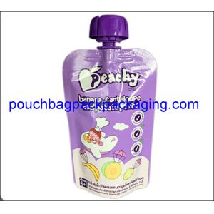 Baby drinks food spouted bags, stand up pouch with spout for fruit juice milk