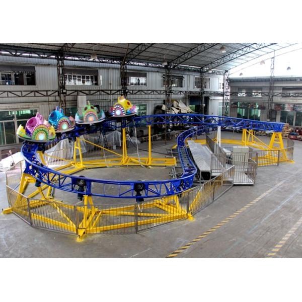 Buy Thrilling Theme Park Kiddie Roller Coaster With Remote Control Unit And LED Lamps at wholesale prices