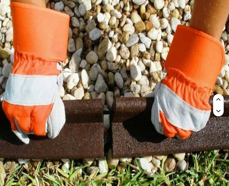 Recycled Rubber Landscape Edging 1200x100mm Black