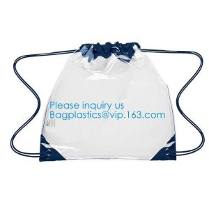 Promotional Transparent PVC Clear Drawstring Backpack Bags,Promotional Hot