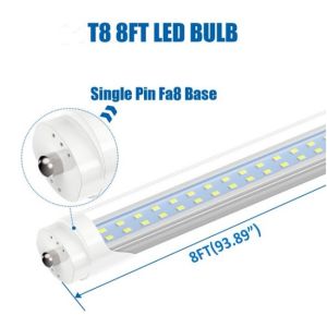 40-Watt 8 ft. T8 FA8 Single Pin Type A Plug and Play Linear LED Tube Light Bulb,