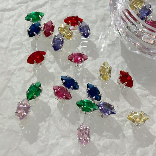 New arrivals 3d Nail art Charms flowers decoration Nail Jewelry colorful charms for Beauty spa